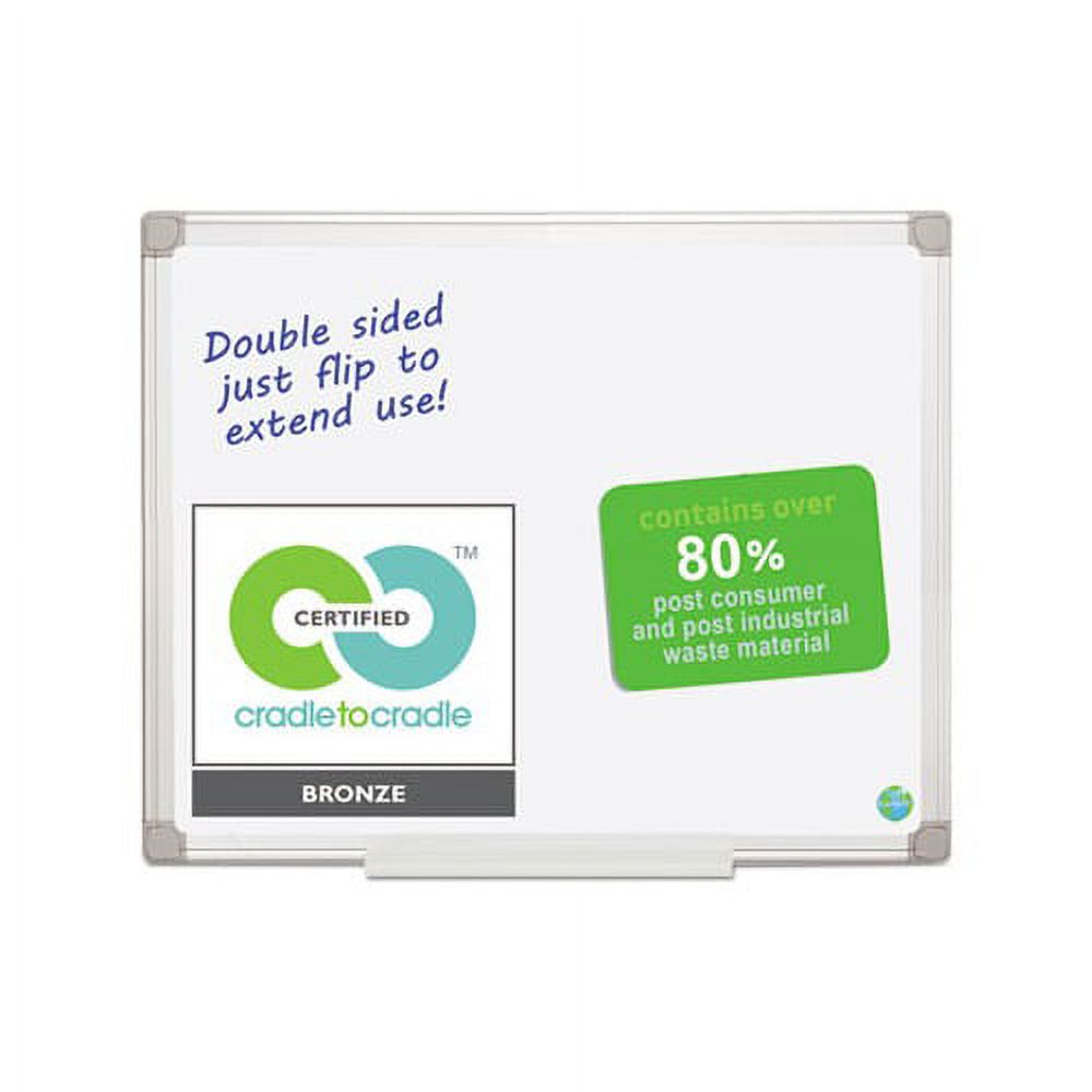 Earth Easy-Clean Dry Erase Board White/Silver, 24x36