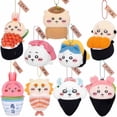 thumbnail image 2 of Muñeco de peluche de la serie de dibujos animados de animé Sushi Chiikawa Usagi Hachiware Momongas, llavero de peluche, bolsa colgante, decoración, regalo, 2 of 5