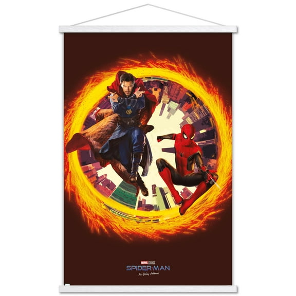 Marvel Spider-Man: No Way Home - Sling Ring Wall Poster with Wooden Magnetic Frame, 22.375" x 34"