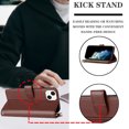 thumbnail image 3 of Compatible with iPhone 15 Plus Wallet Case Premium Zipper Large Space Flip PU Leather Cover, 3 of 5