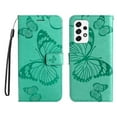 thumbnail image 5 of Dteck for Samsung Galaxy A53 5G Case Wallet,Women Flip Folio Cover with Butterfly Embossed PU Leather Kickstand Credit Card Holder Slots Magnetic Wrist Strap Purse for Samsung A53 5G,Green, 5 of 6