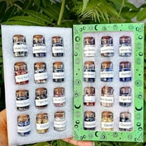 Chakra Healing Crystal Stones Set - 12 Pack Gemstone Bottles for Wicca, Witchcraft, Positive Energy & Spiritual Healing