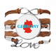 thumbnail image 1 of Mapa de Berlin Alemania Europa Pulsera de cuero Negro trenzado pulsera de cuerda de amor Unbranded M, 1 of 3