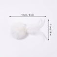 thumbnail image 3 of Rabbit Fur Ball Toy, Interactive Cat Toy for Indoor Play, Silent Feather Teaser for Kitten Enrichment, 3pcs Brown Pet Enrichment Toy, 3 of 3