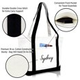 thumbnail image 4 of DALIX Womens Custom Monogrammed Names Premium Embroidered Tote Bag Abigail Sydney, 4 of 6