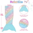 thumbnail image 2 of Catalonia Mermaid Tail Blanket Glow in the Dark , Toddler Kids Girls Women Fleece Fish Scales Pattern Sleeping Bag, Mermaid Throw Blanket Gift 60"X50", 2 of 7