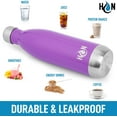 thumbnail image 4 of Hydration Nation Stainless Steel Water Bottle Double Wall Insulated - Amethyst 25oz, 4 of 7