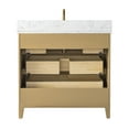 thumbnail image 5 of Vanity Art 36" Bathroom Vanity with Sink and Engineered Marble Top, Freestanding Storage Cabinet with 3 Drawers, 5 of 6