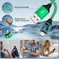 thumbnail image 6 of Micro USB Charger Block Fast Charging, 2 Pack Wall Charger with USB A to Micro Charging Cable 6FT, USB Charger Plug Android Phone Charger High Speed Micro Cable Compatible for Samsung, Android, Green, 6 of 7