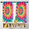 thumbnail image 5 of Blackout Kids Curtains,Colorful Rainbow Tie Dye Spiral Pattern Childrens Insulated Curtains Set Of 2,Bedroom Essentials,Toddler Room Decor 42"x54", 5 of 5