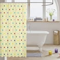thumbnail image 3 of Manfei Lovely Stars Printed Shower Curtain 72Wx72L,Playful Design Bathroom Curtain,Light Yellow, 3 of 5