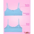 thumbnail image 2 of Sweet & Sassy Girls’ Training Bra – 5 Pack Cotton Stretch Crop Cami Bralette (S-L), 2 of 6
