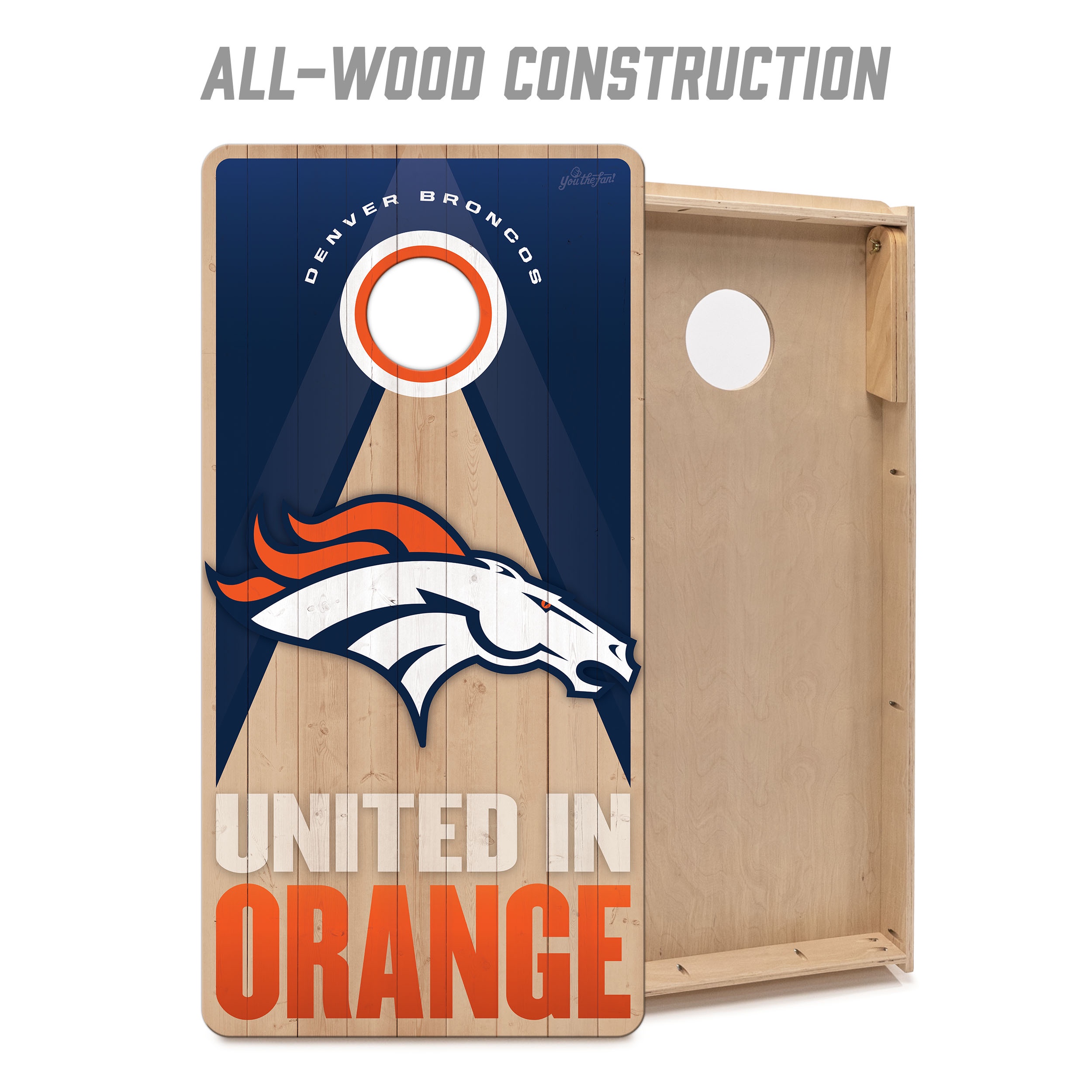 YouTheFan NFL Denver Broncos 2x4 Slogan Series Cornhole