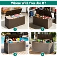 thumbnail image 4 of SEGMART Outdoor Deck Box Lockable,90 Gallon Outdoor Storage Box Waterproof,Patio Deck Storage for Toy,Furniture Cushions,Garden Tools and Combinable Garage, 4 of 7