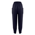 thumbnail image 5 of Sngxgn Wide Leg Pants for Women Pants with Pockets Loose Casual Work Trouser Pants(Navy,L), 5 of 5