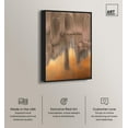 thumbnail image 2 of Starry Night in Copper Tone Canvas Elegant White and Gold Art by Art Remedy, Black Frame, 20" x 30", 2 of 7