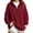 Wine, variant on Ozmmyan Womens Half Zip Sweatshirt for Womens Stand Collar Long Sleeve Oversized Pullover Casual Solid Color Winter Top
