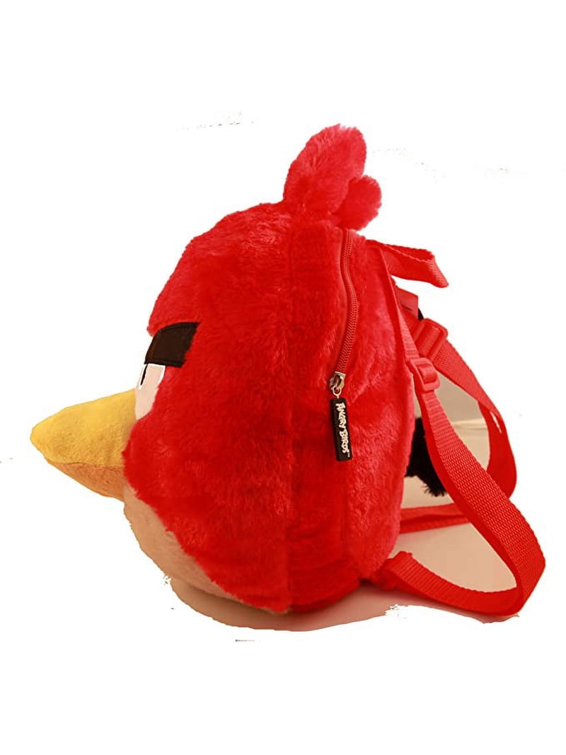 Kids' Angry Birds Red Plush Backpack with Adjustable Straps and
