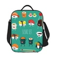 thumbnail image 7 of Bingfone Cute Sushi Reusable Insulated Lunch Bag Cooler For Work School Picnic Or Travel, 7 of 7