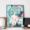 thumbnail image 3 of Póster de la revista Anime H-Hatsunes M-MikU sin marco, papel Kraft para club, bar, póster vintage, arte de pared, pintura, dormitorio, estudio, pegatinas, 3 of 5