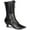 Blk Pu, variant on Funtasma VICTORIAN-120 - 2 3/4" Heel Front Lace Up Mid Calf Boot with Inner Side Zip-Blk Pu-8