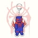 thumbnail image 3 of LLavero de superhéroe con colgante para bolso, cadena con diseño de gato, Araña, Punk, regalo de joyería, 3 of 4