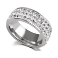 thumbnail image 3 of Anillo de acero inoxidable Diamante Pareja Moda única Hip Hop Ropa Accesorios Hombres Mujeres, 3 of 8
