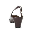 thumbnail image 4 of PEERAGE Annabelle Women Extra Wide Width Closed Square Toe Embellished Toe Cap Slingback BROWN 5.5, 4 of 6