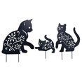 thumbnail image 1 of Estaca de Metal para gato, estacas decorativas para jardín, silueta de gato negro, estatuas de jardín para patio, césped al aire libre, decoración de jardín, 1 of 5