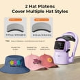 thumbnail image 4 of HTVRONT Auto Hat Press Machine - Hat Heat Press Machine with Precise Temp&Timer Control, Hat Heat Press Machine for Caps with 2 Platens, Compatible with DTF Film, Embroidery, Sublimation (Purple), 4 of 9