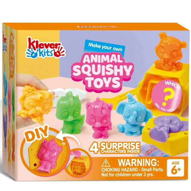 Kit de bricolaje para hacer animales blandos, kits Klever con 4 sorpresas