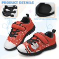 thumbnail image 4 of CHAQLIN Cartoon Santa Claus Running Shoes for Boys Single Buckle Lace Up Kids Christmas Shoes for Girls Running Tennis Sneakers Knitted Mesh Sneakers, 4 of 7