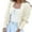 White, variant on Jjayotai Women's Cropped Cardigan Sweaters, Long Sleeve Open Front Knit Coat, Casual Drop Shoulder Short Shrugs Sweater Coats Khaki L