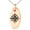 Rose, variant on Stainless Steel Aztec Unity Rune Engraved Small Oval Charm Pendant Necklace