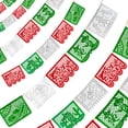 thumbnail image 1 of Adorno de Papel Picado Fiestas Patrias Tricolor 10 Tiras Artemex 5m Durabilidad 3 meses Calado a mano 100% artesanal, 1 of 5