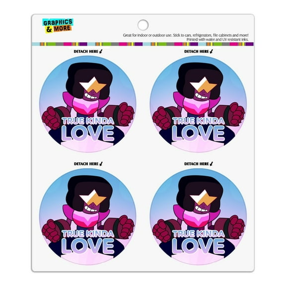 Steven Universe Garnet True Kind of Love Refrigerator Fridge Locker Vinyl Circle Magnet Set