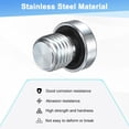 thumbnail image 2 of Uxcell 2-Pack M12x1.5mm Tapón de Ajuste de Tubería con Cabeza Hexagonal Interna, Tapón de Socket de Acero Inoxidable con Tornillo de Sellado O-Ring, 2 of 6
