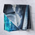 thumbnail image 2 of Funda Nórdica Océano, Agua Marina Luna Brillante en el Mar Cielo Estrellado Noche Galaxia Verano, 2 of 5