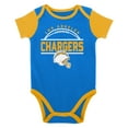 thumbnail image 2 of Newborn & Infant Powder Blue/Gold Los Angeles Chargers Home Field Advantage Three-Piece Bodysuit, Bib & Booties Set, 2 of 5