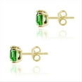 thumbnail image 3 of 18K Gold over Sterling Silver 1.5ct Created Emerald Square Stud Earrings, 5mm, 3 of 3