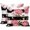 Peonycbt0948, variant on 2 Packs Decorative Cotton Throw Pillow Covers, Pink Floral Rose Black and White Stripe 20 x 20 Inch Square Reversible Soft Cushion Case for Couch Bedroom Sofa Living Room Chair Car