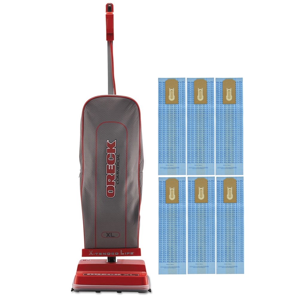 Oreck Commercial U2000R1 120 V Red/Gray Upright Vacuum Bundle with