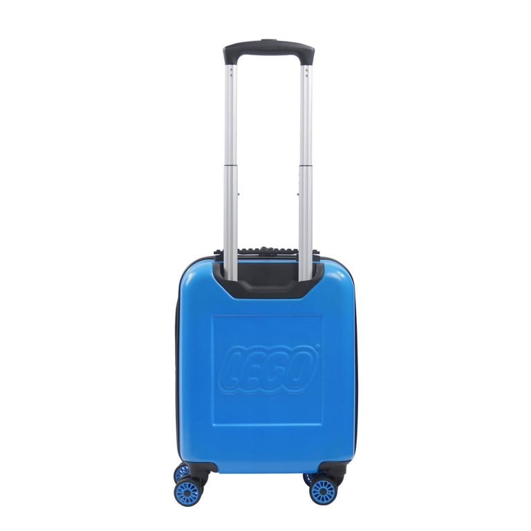 LEGO 18 Inch Kids Rolling Luggage Play Date Hardshell Carry On Suitcase with Spinner Wheels Light Blue Walmart