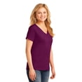 thumbnail image 4 of Port & Company LPC54V Ladies Core Cotton V-Neck Tees, Raspberry - Medium, 4 of 6