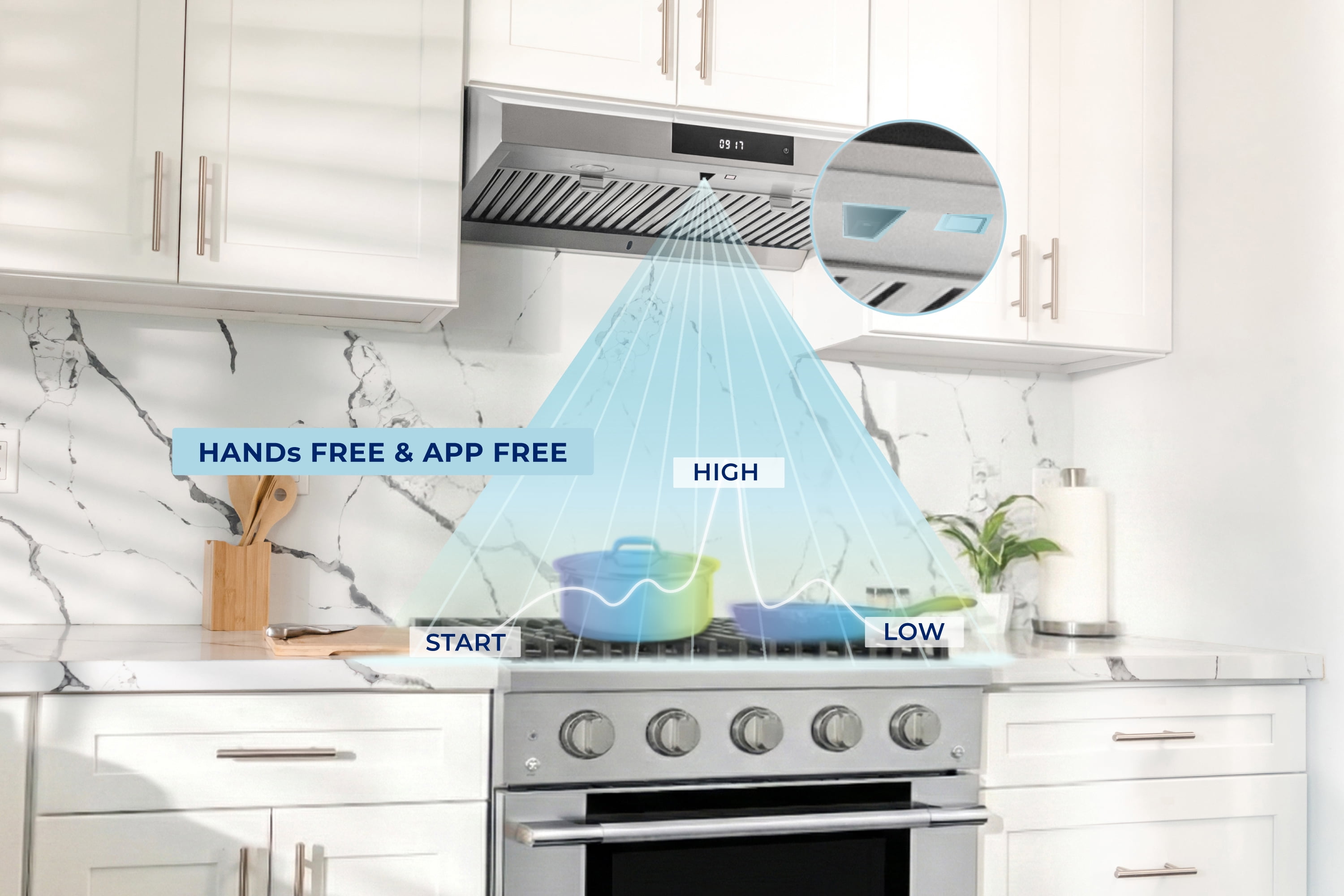 Hauslane HausOne UC-PS19SS 30-Inch Under Cabinet Range Hood with HauSmartTM Technology