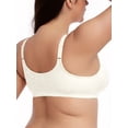 thumbnail image 4 of Deyllo Women Front Closure Full Coverage Bras Plus Size Minimizer Bras Wireless Non Padded Ivory Bras Clothes Size 42DD, 4 of 5