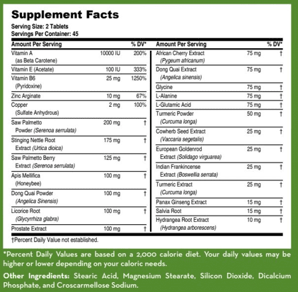 LifeSource Vitamins Prostaplex - Prostate Support Supplement - 90 Tablets - Herbal Blend for Urinary Health