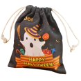 thumbnail image 1 of Halloween Candy Bag Canvas Cute Drawstring Pouch Candy Treats Bag for Chocolates, 1 of 10