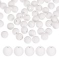 thumbnail image 1 of Paquete de 50 cuentas de silicona redondas blancas de 12 mm para manualidades DIY/pulsera/collar, 1 of 7