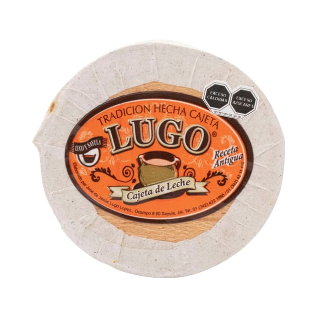 Cajeta Artesanal Lugo Redonda de Madera Chica 120 g 100% Leche de Vaca LUGO Cajeta 120 g